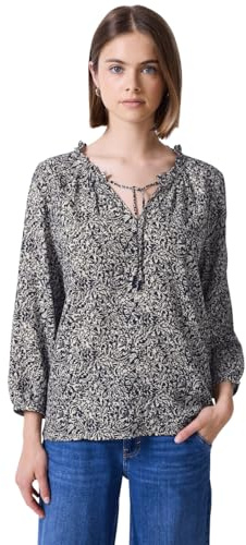 Street One Studio F345845 Blusa Fantasia con Volant, Void Blue, 46 Donna