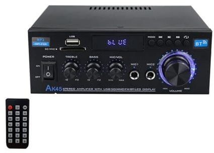 STRAFBRG Amplificateur numérique Bluetooth HiFi, Canal MP3 2.0, amplificateur de Puissance sonore, stéréo, Maison, Automobile, Voiture,Reproduction fidèle