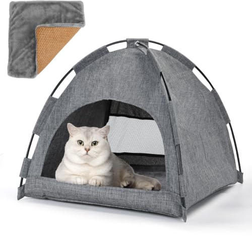 Nobleza Cat Tent Cat Cave Bed 2 in 1 Removable Double-Sided Cushion 40x40x36cm