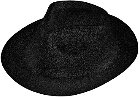 Alsino Glitzer Disco Trilby Hut Partyhut Fedora Trilbyhut Glitzerhut, Variante wählen:TH-90 Glitzer schwarz