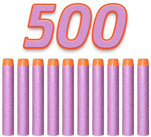 König Design Nerf Pfeile - 500 Stück Nerf Darts Nerf Munition Pfeile Dart Bullets Refill Darts Foam Pfeile für N-Strike Elite Blasters Series Hasbro Fortnite