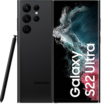 Samsung Galaxy S22 Ultra 5G 512GB | 12GB RAM Handy, Schwarz (Samsung Türkei Garantie) (Generalüberholt)