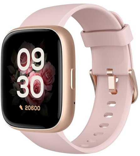 TOOBUR Smart Watch for Women, Alexa Built-in, Answer/Make Calls, 1.83 Fitness Tracker Watch with Heart Rate Monitor, Sleep Tracker, Pedometer, IP68 Waterproof, Smartwatch Compatible Android iOS