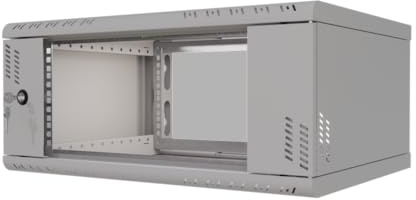 Stalflex Rackskåp för 19 tum 4U 450 mm PRO – kraftigt stål – rack och skåp för nätverksutrustning, rackskåp, kompatibel med hyllhylla