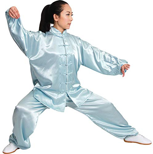 Asitp Korean Silk Tai Chi Suit Wushu Long Sleeve Uniform for Men & Women