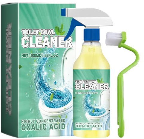 Nettoyant WC extra puissant - 100 ml - Acide oxalique - Nettoyant pour mousse - Lutte contre le calcaire et la saleté - Convient pour les toilettes - Avec brosse WC