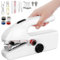 Mini Handheld Sewing Machine, Small Portable Electric Sewing Machines for Beginners, Quick Hand Stitching Machine for Fabrics & DIY Clothes Home and Travel, Compact & Lightweight, Easy to Use