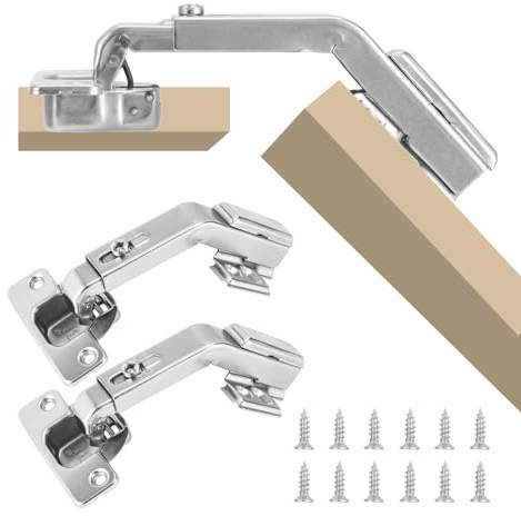 HBL' 4 Pack Corner Cabinet Hinges, 135° Lazy Susan Hinge for Cabinet Replacement, 35MM Lazy Susan Hinges for Kitchen Bifold Doors