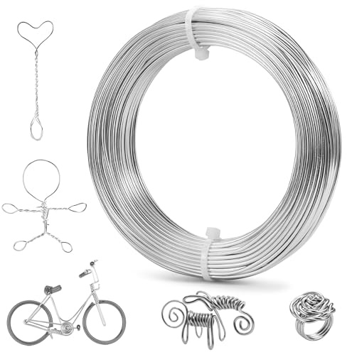 YIYIZI Filo di Alluminio 2 mm x 30 m – Filo di Ferro Modellabile Morbido e Modellabile, Riutilizzabile per Scultura, Scheletri per Bambole, Gioielli Fai da Te, Artigianato