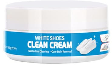 Nettoyant Pour Chaussures – 160g Pâte Solide Sans Eau | Crème Pour Baskets Multi-usages – Formule Douce Sans Rinçage Avec Éponge Pour Cuir, Toile, Bottes En Caoutchouc, Chaussures De Tennis, Basket-ba