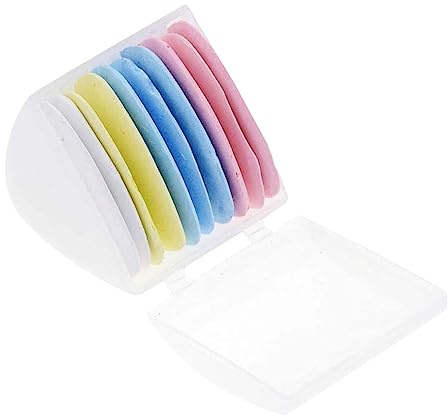 Lot de craies de tailleur avec marqueurs à craie pour tissu - Outils de couture - Nettoyage facile - Marqueur à craie colorée - Dessin - Bricolage sur des sacs en toile (blanc, taille unique)