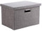 Wintao Storage Boxes with Lids Large, Collapsible Fabric Storage Baskets for Shelves, Grey, 44 x 31 x 29 cm, 1 Pack