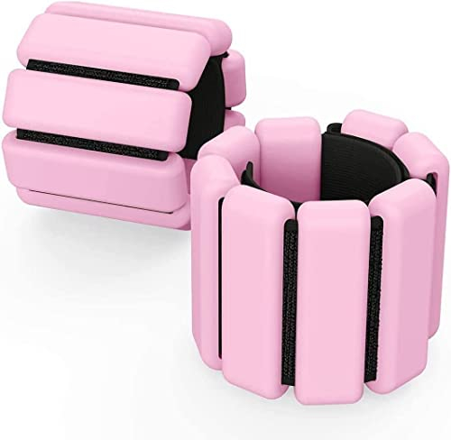 VLFit tragbare Handgelenkgewichte Knöchelgewichte – 2er-Set (2 x 0,5 kg) Set für Fuß oder Handgelenk auf Bewegung Gehen Joggen Yoga Aerobic Pilates Gewicht Fitness Armband