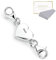 ALEXCRAFT Moschettone a Doppia Chiusura per Collane Chiusura a Moschettone per Collana Chiusure Braccialetti Fai Da Te Chiusure per Braccialetti Moschettoni Collane