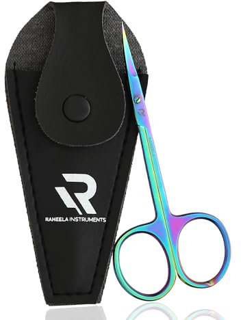 Cuticle Nail Scissors - Multi-Purpose Manicure and Pedicure Tool for Finger & Toe Nails, Eyebrows - Professional Thin Toenail Trimmer for Men and Women (Multi Color)