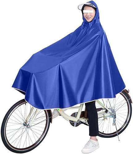 Ponchos,rain poncho for bike riding,Electric Bicycle Raincoat Poncho with Brim Rain Poncho Bike Rain Coat Jacket Capes Reusable for Student Men Women Adults(Blue)