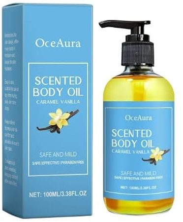 Carmel Vanilla Essential Body Oil - Face and Body Oil for Women - Vitamin E O_il for Skincare - Mild Skin Moisturizer - Massage Body O_il for Dry Skin (100ML)