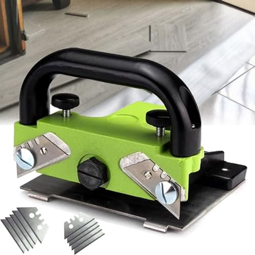 JOSBY Cortadora de Pisos laminados LVP, Cuchilla de aleación de Aluminio para Pisos de Vinilo sin Costuras, con 10 Cuchillas afiladas, Herramientas para soldar/Recortar Pisos de plástico PVC