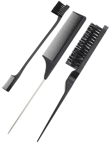 Gogogmee Set 3 Pettini a Punta e Coda per Mèches e Tintura Chioma, Spazzole e Pettini Pratici per Salone e Uso Domestico, Resistenti e Facili da Pulire, Strumenti per Parrucchieri