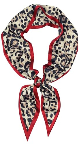 Mesovor Leopard Bag Purse Scarf for Handbags, Silky Neck Head Scarf Hair Scarves | Satin Skinny Headscarf Headbands for Country Concert Western Outfits