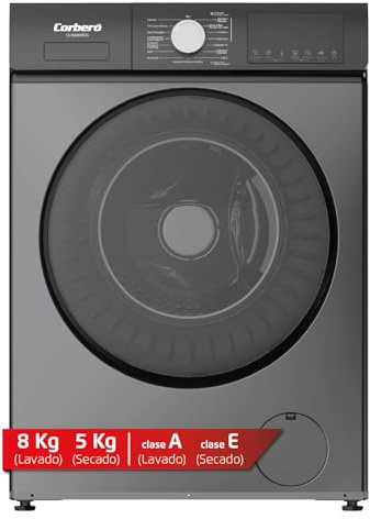 Corberó - Lavadora Secadora 2 en 1| CLSW805DG | 8 Kg / 5 Kg Secado | 1200 rpm | Motor Inverter | 16 Programas | Programa Antialérgico y Opción Vapor | Aclarado Extra | Clase A-20%| Gris