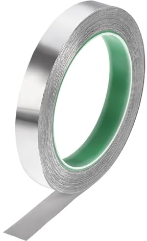 sourcing map 15 mm aluminiumfolietejp högtemperaturband för HLK, försegling, flickereri varm- och kallluftskanaler tejp 20 m/65 fot