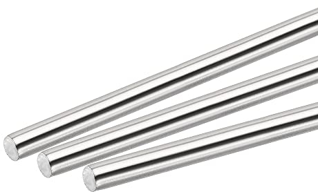 sourcing map 20 Stück 304 Metallstangen Garten, 5mm x 100mm Metallstäbe für DIY Handwerk, Motorrad, Deko, Garten