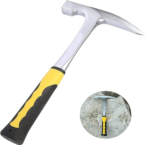 1PCS Ziegelhammer, Geologische Hammer, Doppelkopf Backsteinhammer, Geologischer Hammer Aus Stahl für die geologische Vermessung