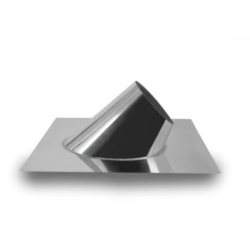 Rostfritt stål skorsten takgenomföring 5–30° av aluminium I Tillbehör för öppen spis och ugn I ø 200 mm I takutgång I Optimal dubbelväggig isolering I för ett ø 130 mm rör I Oskar