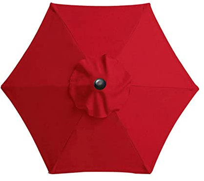 maxant Replacement Parasol Canopy, Garden Umbrella Cover 2.7 M+6 Arms Replacement Parasol Fabric Cover for Garden Umbrella,Red