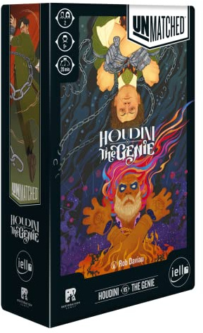 Iello | Inigualable: Houdini vs The Genie | Juego de Mesa | A Partir de 9 años | 2 Jugadores | 20 Minutos de Tiempo de Juego