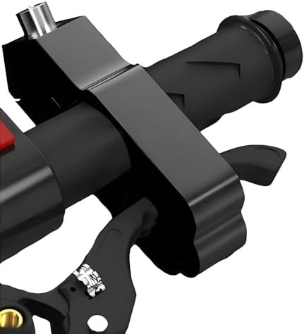 WODHMIEY Lucchetto antifurto per manubrio moto, scooter e veicoli fuoristrada, in lega alluminio, blocco one-touch, nero