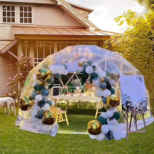 aromaoveite Tenda A Cupola da Giardino Igloo Bubble 10/12 Piedi Tenda Trasparente per Esterni, Tenda da Campeggio Sferica con Cielo Stellato Trasparente, Pod Resistente alle Intemperie,2.9m