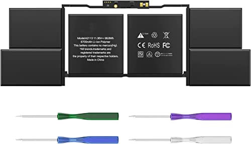 A2113 A2141 Laptop Replacement Battery Compatible With MacBook Pro Retina 16 A2141 2019 EMC 3347 BTO/CTO MVVJ2xx/A MVVK2xx/A MVVL2xx/A MVVM2xx/A [Li-Polymer 8790Mah/99.8Wh]
