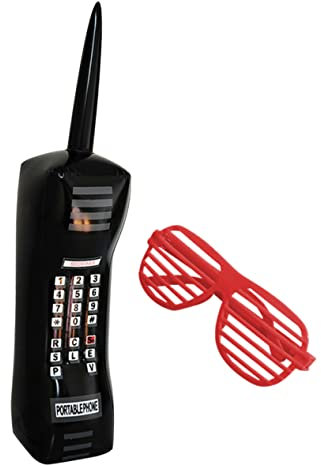 ifundom 2er-pack Aufblasbare Spielzeuge 80er Jahre Handy Dekoration 90er Jahre Brille Party Favors Zufällige Farbe