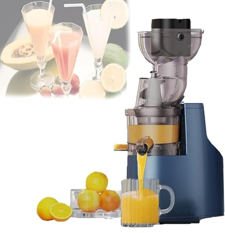 Spremiagrumi centrifugo grande da 150 W, spremiagrumi a freddo con condotto di alimentazione da 3,54 pollici, design plug-in, spremiagrumi da masticare professionale autoalimentato a 360°