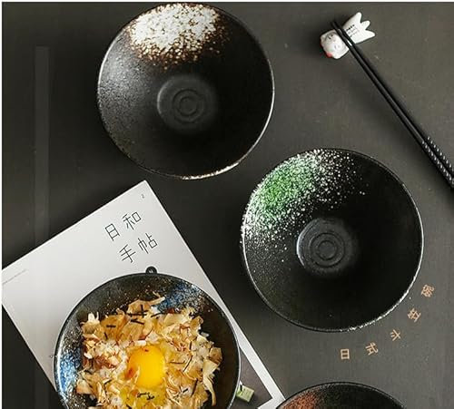 HOMIKLSA 2 Cuencos de Ramen Cerámicos con Cuchara y Palillos - 1000ml Tazones Japoneses Multifunción para Sopas, Ensaladas y Pasta, Diseño Tradicional con Acabado Antimanchas(verde)
