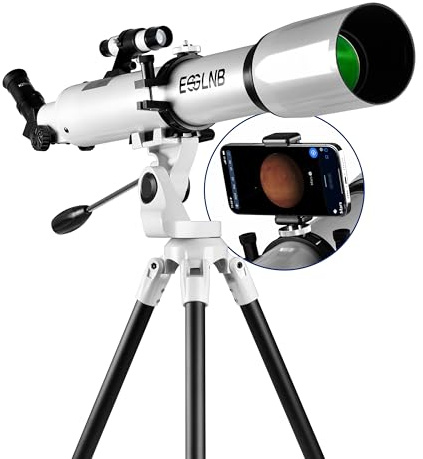 ESSLNB Telescope for Adults Astronomy, 80mm Aperture 700mm Refractor Telescopes for Beginners, Professional High Transmission Travel Telescope with Stargazing APP Phone Adapter