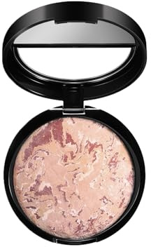 Baked Bronzer Puder, Color Changing Foundation Für Reife Haut, Ölregulierender Puder Mit Marmorierter Textur, Für Strahlendes Hautbild Und Langanhaltenden Glow (D, 1)