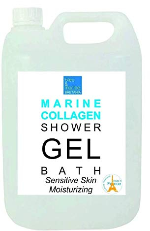 Gel de Ducha Colágeno Triple Accion: Limpiador Facial, Corporal y del Cabello. Efecto Reafirmante y Anti Edad. Cuidado Piel Atopica, Sensible y Seca - 2000 ml