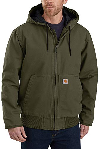 Carhartt Men's Washed Duck Active Jac, Moss, Medium Tall