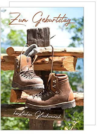 Edition Seidel Premium Geburtstagskarte mit Umschlag. Glückwunschkarte Grusskarte Billet Geburtstag Happy Birthday Mann Frau einzelne eine Sprüche Karte Wandern Natur (G3056 SW022)