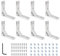 8Pcs 2020 Corner Brackets Set with 32Pcs M5 T Slot Nuts, 32Pcs M5x12mm Hex Socket Cap Screw and 1Pcs M3 Wrench for 2020 Series Aluminum Extrusion Profile