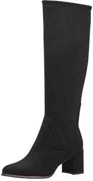 MARCO TOZZI Damen Hohe Stiefel mit Absatz Spitz Elegant, Schwarz (Black), 41 EU