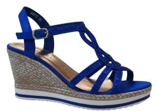 IVACHY Womens Wedge Ladies Crystal Sparkling Sandal Shine Espadrille Platform Shoes Size UK