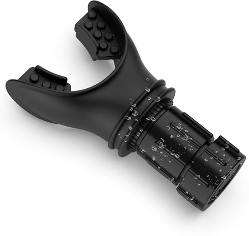 Lungentrainer | Oxyfit Atemtrainer mit einstellbaren Widerständen für die Lunge und Hypoxie-Training | Training der Atemmuskulatur | Widerstand einstellbar(Schwarz)