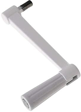 IdeaGenesis - Manivela para Torno Persiana - Repuesto de manivela Ventana - Manilla persiana - Manija Elevadora tendedero de Techo (Blanco, Manivela 14 Cm)