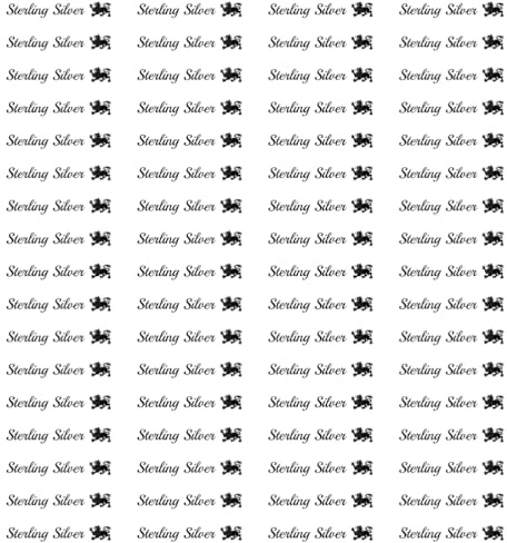 200 x Self Adhesive Peel Off Jewellery Stickers Labels Sterling Silver 37mm x 7mm (h)