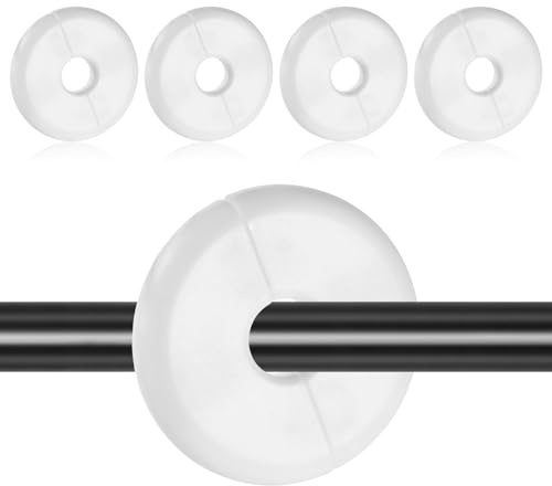 4 Pcs Wall Grommets for Cables, Diameter 1.57 Inch White Wall Cable Pass Through Portable Plastic Cable Pass Through Grommet Cover Snap on Walls Bushing Cover for Furniture Wire Hole