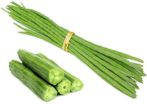 Baguettes de batterie Moringa en gousses de Moringa 500 g - Légumes frais - Idéal pour currys, sambar et soupes - Riche en nutriments - Cuisine indienne avec autocollants Kajal